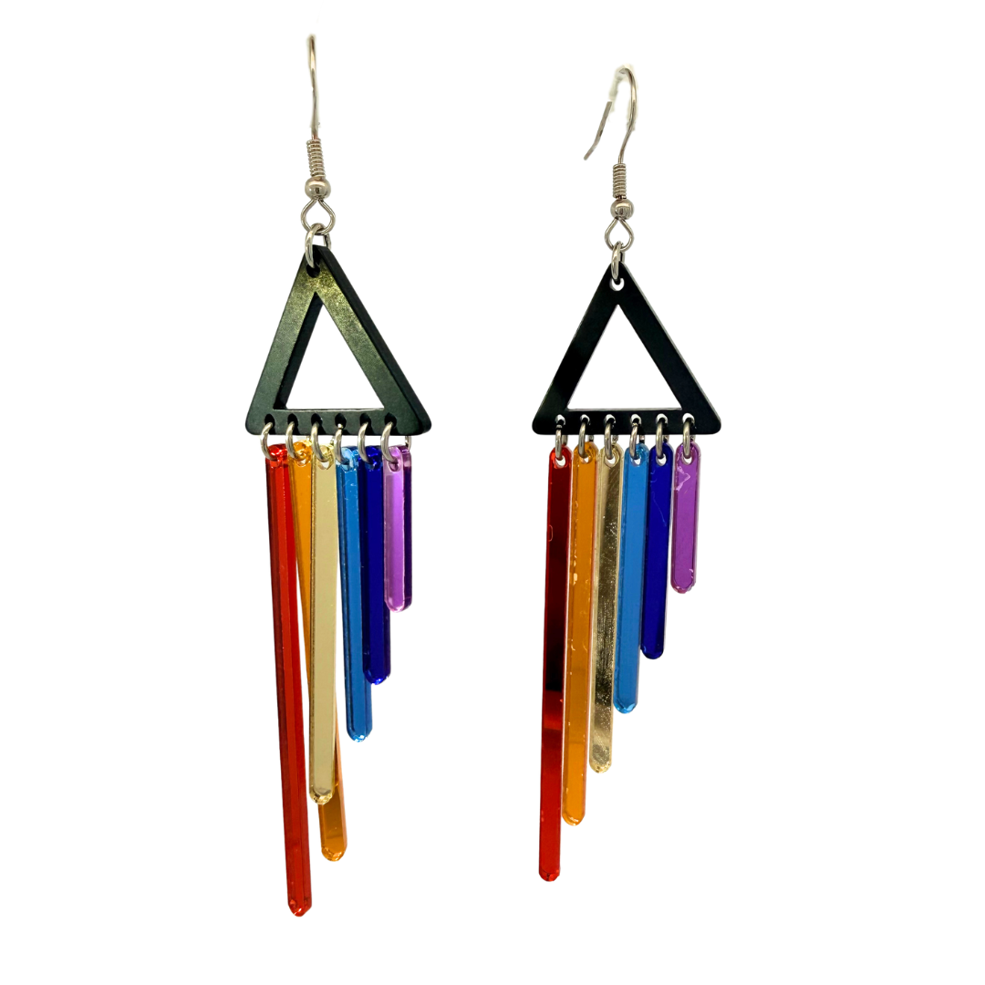 Rainbow Triangle Earrings