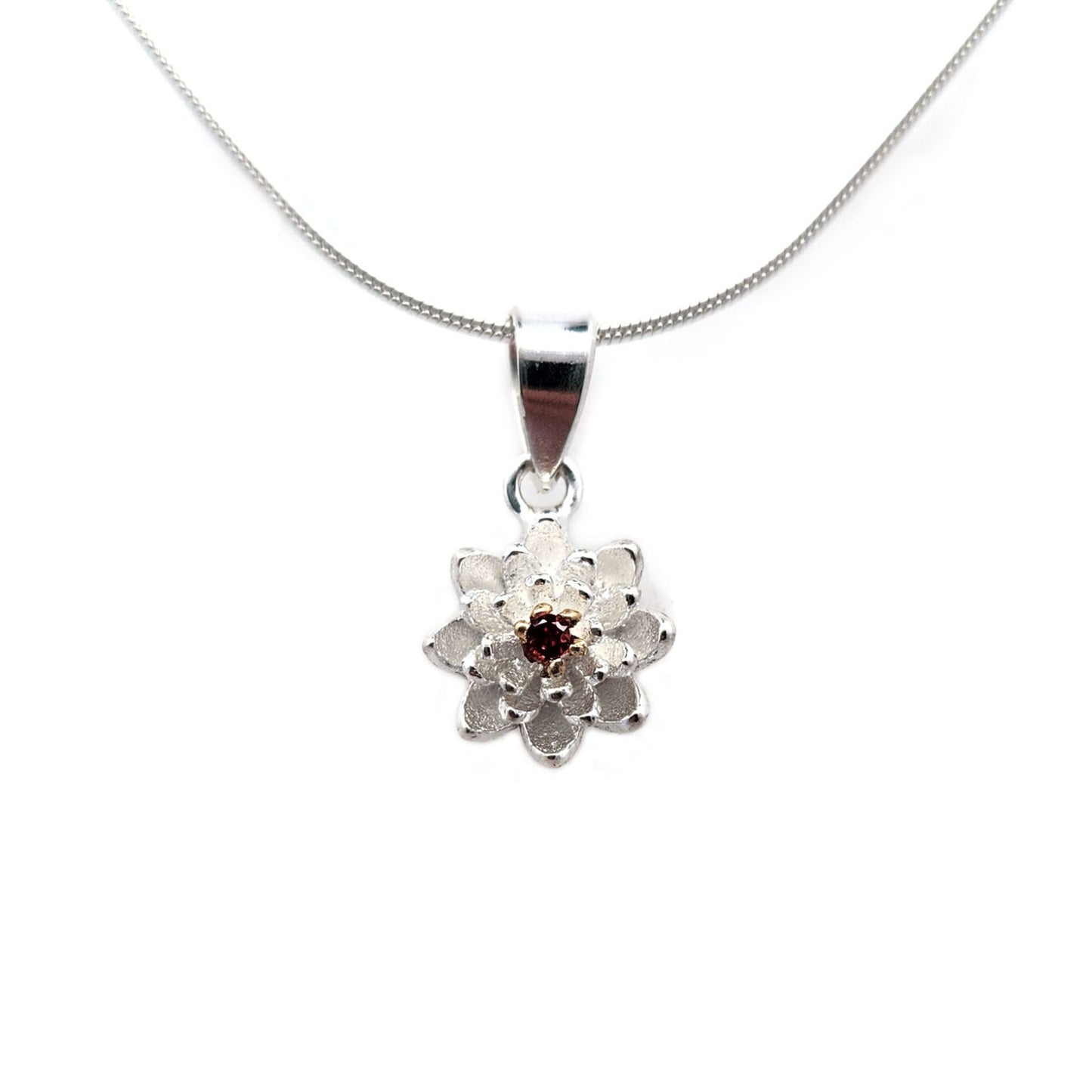 Garnet Lily Necklace