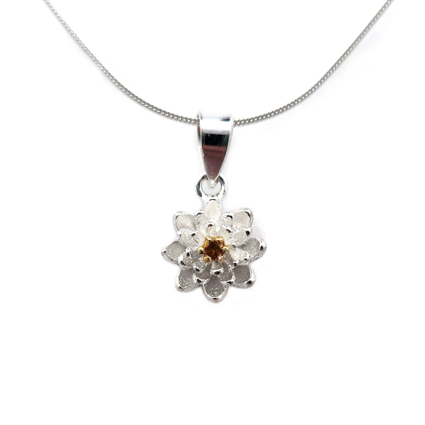 Citrine Lily Necklace