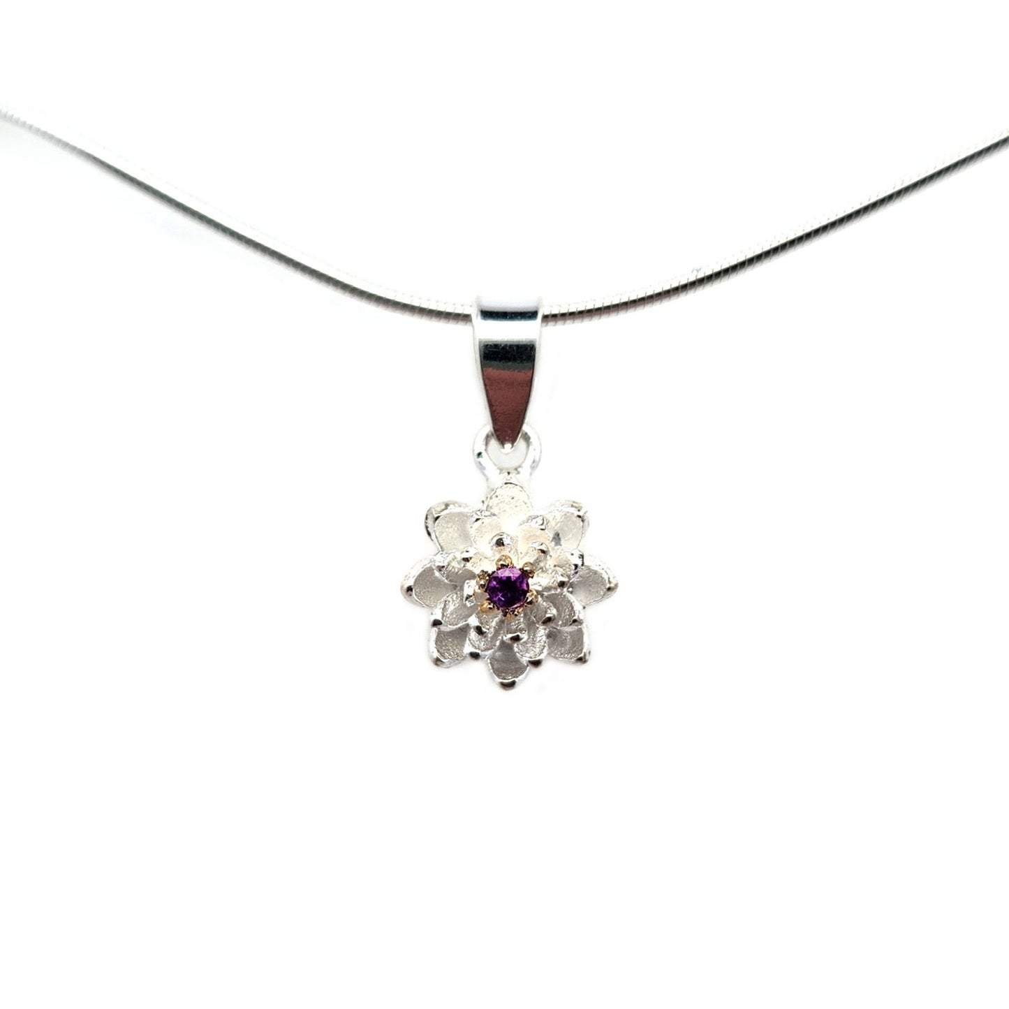 Amethyst Lily Necklace