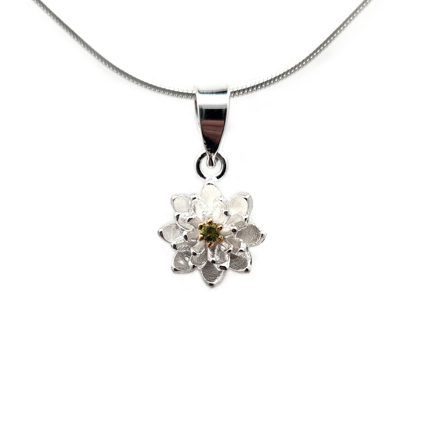 Peridot Lily Necklace