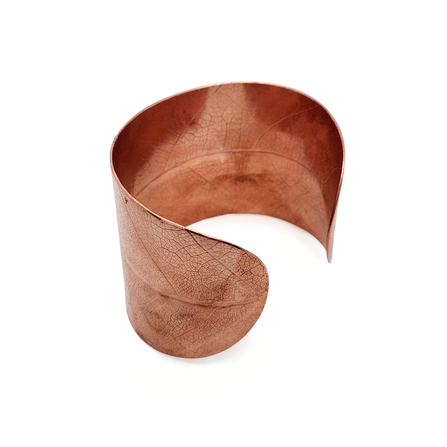 Copper Autumn Leaf Cuff Bracelet