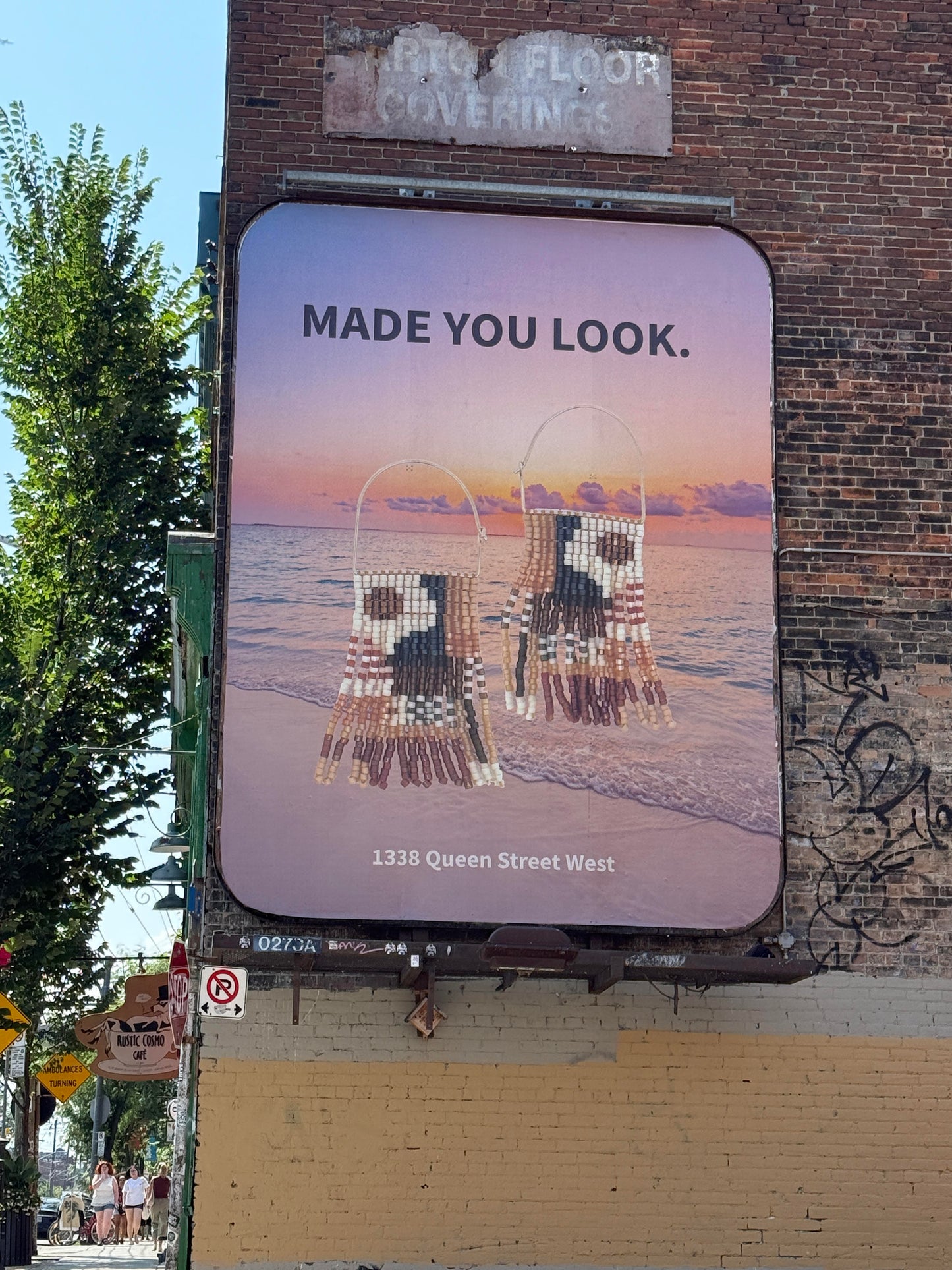 Yellow & Blue Abstract Multi-Bead Earrings