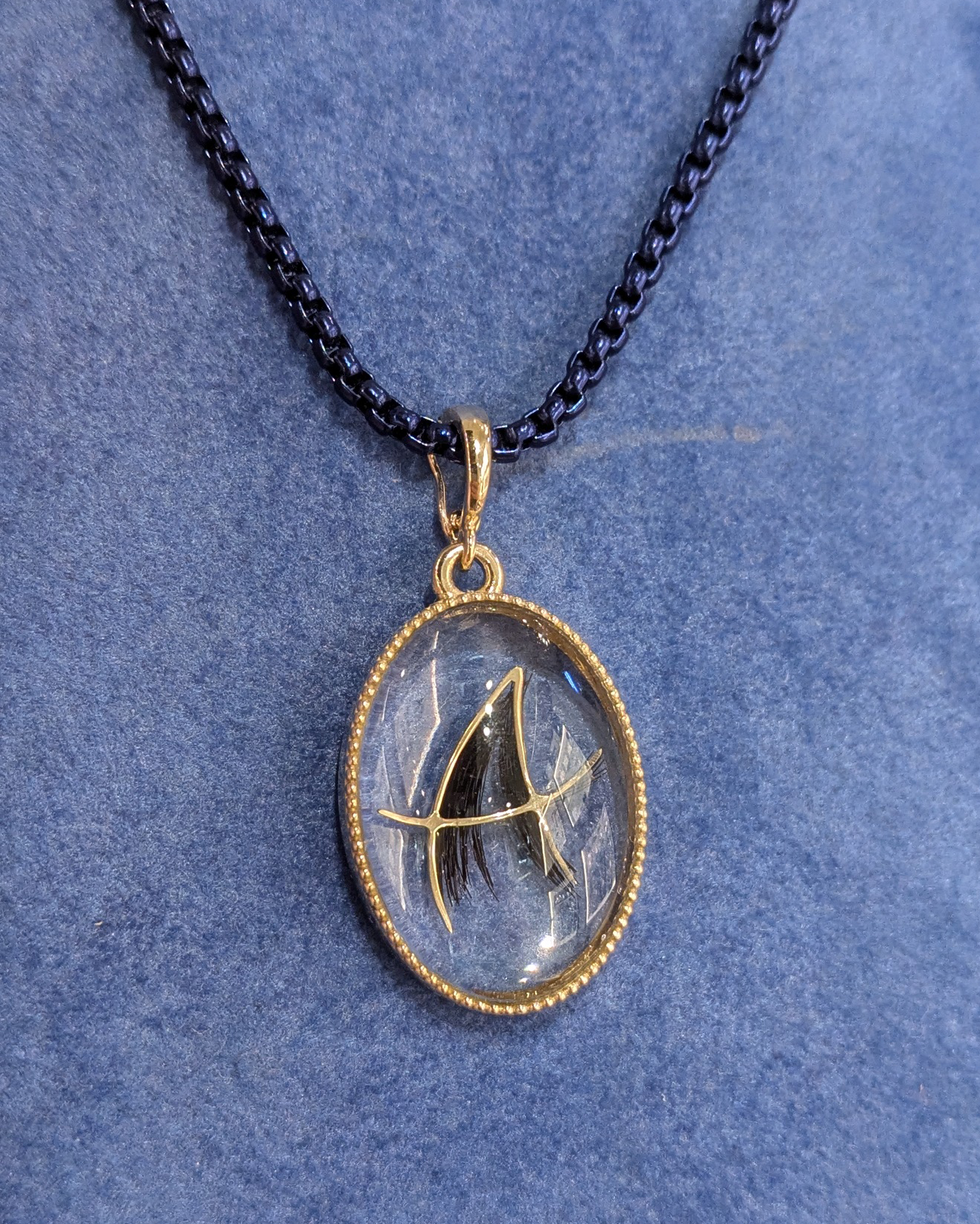 Hair Initial Pendant