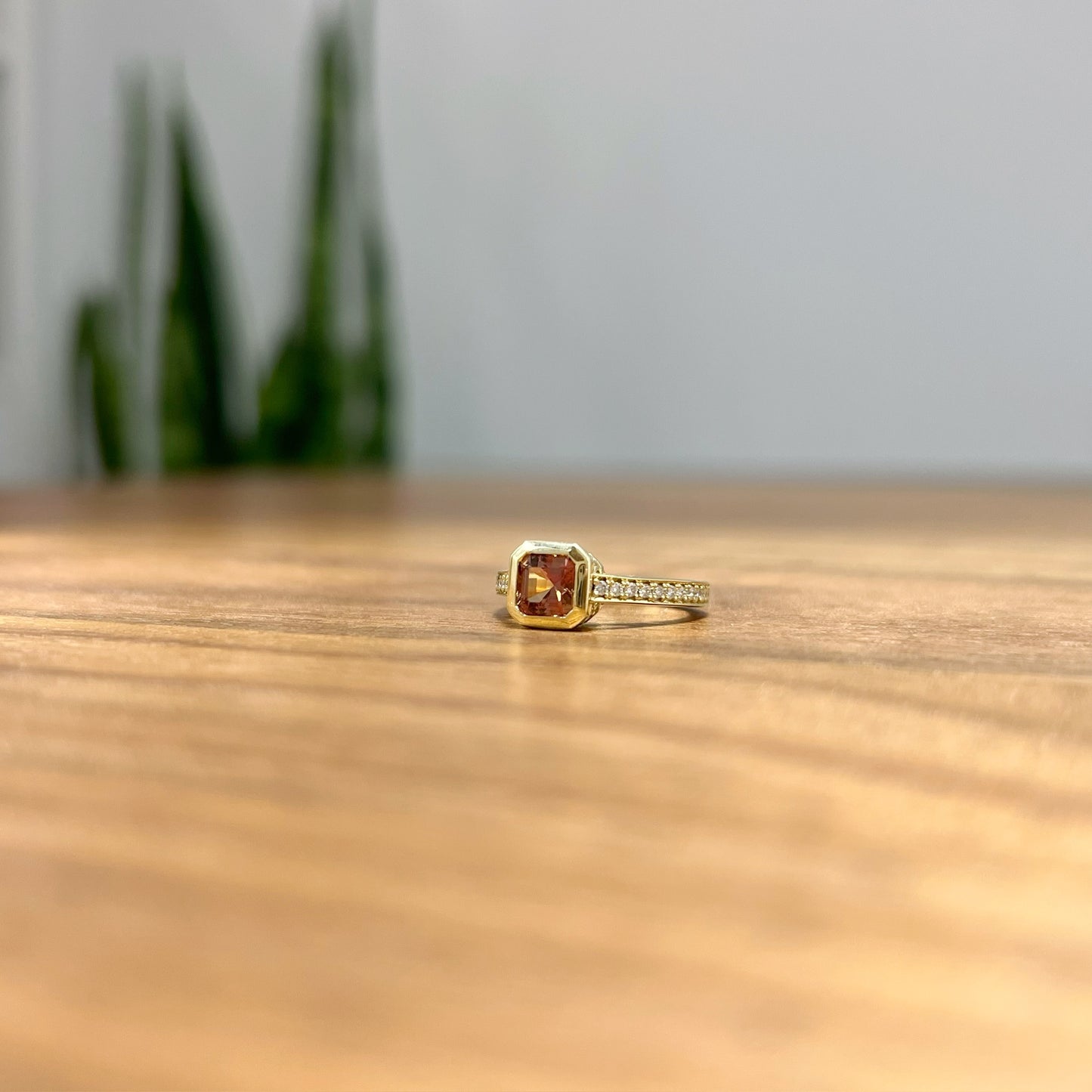 Orange Sapphire Ring