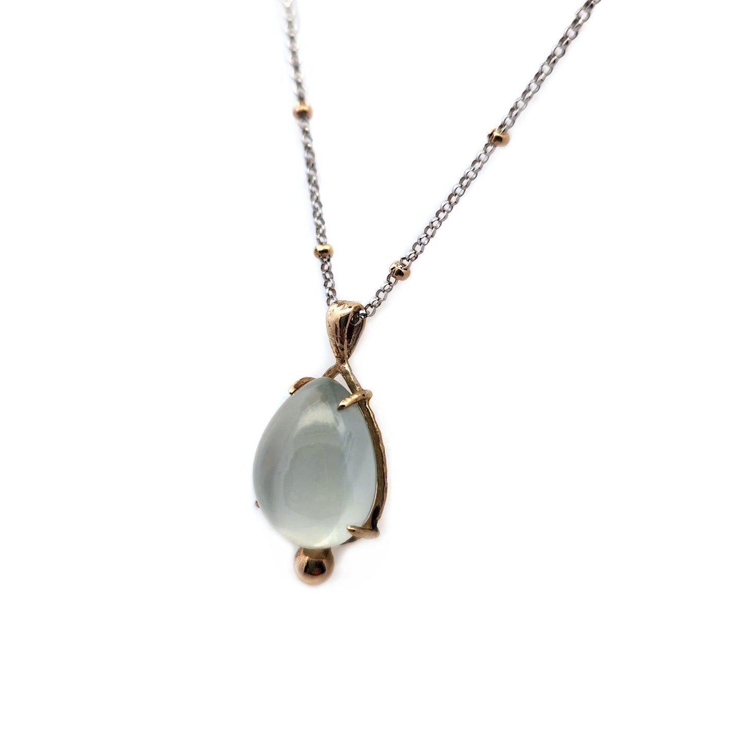 Aquamarine Teardrop Necklace