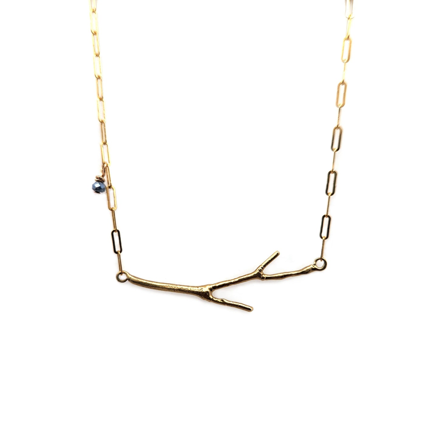 Branch Necklace with Blue Sapphire