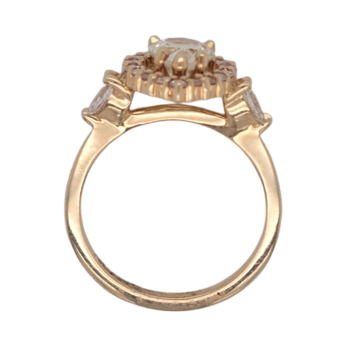 Yellow Pear Sapphire Ring