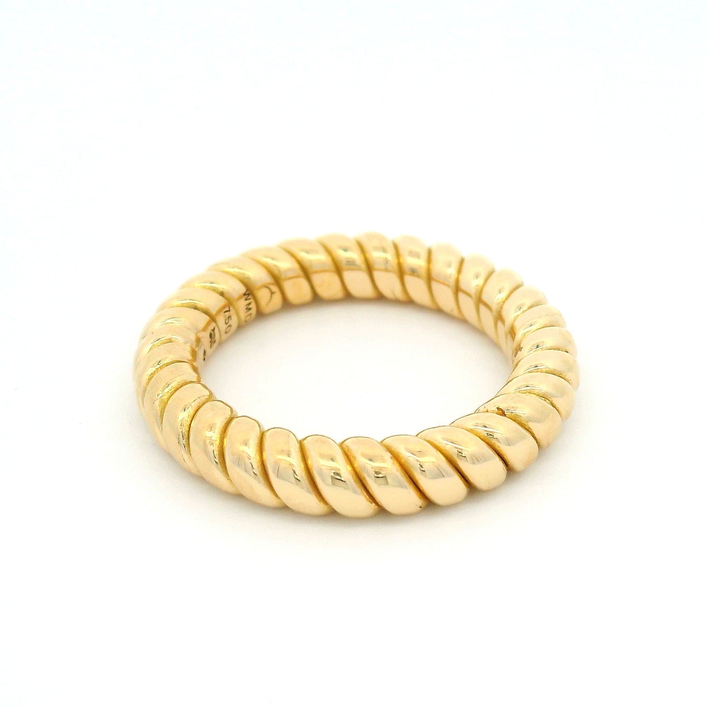 18k Yellow 4mm Round Twisted Wire Band