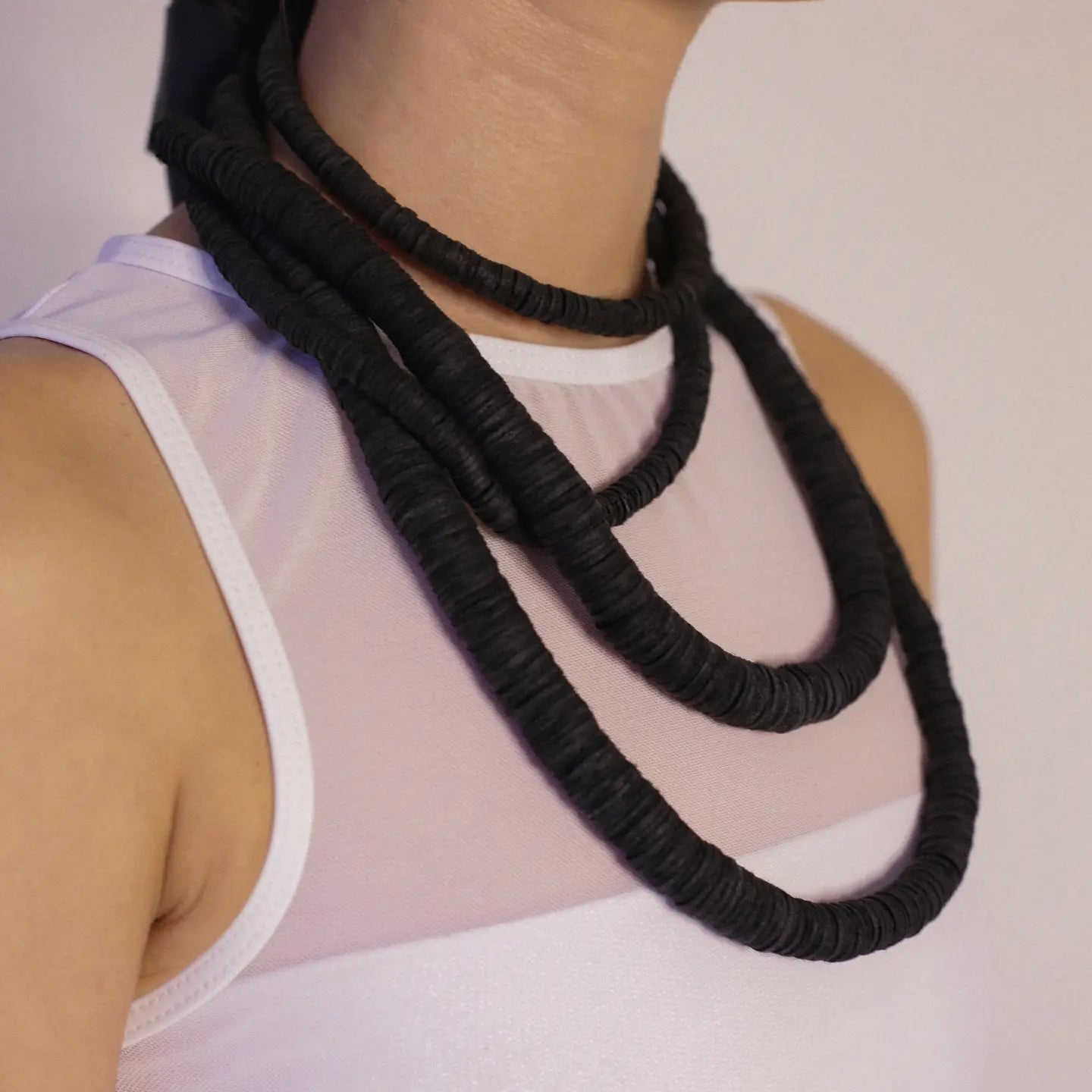 Extra Long Leather Necklace