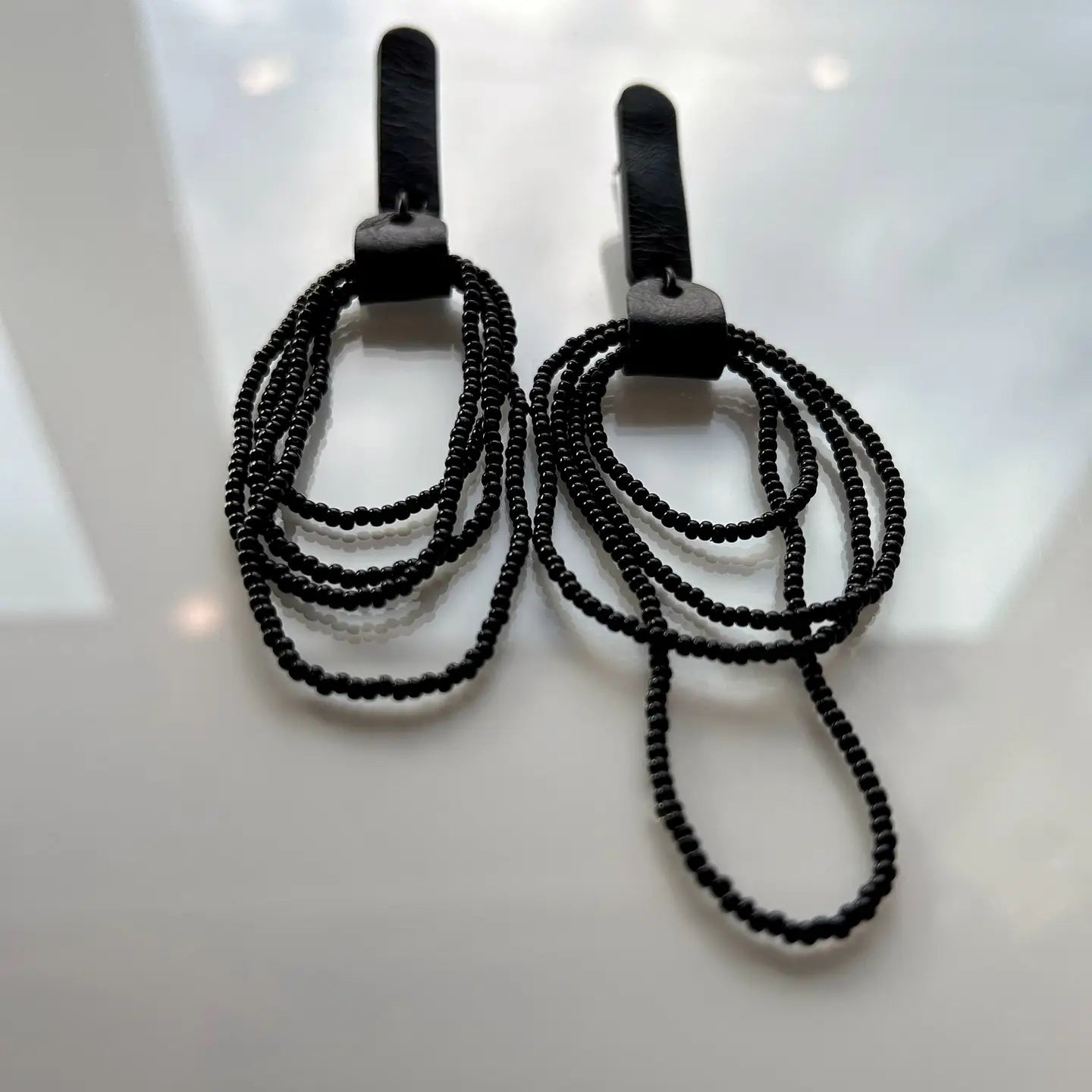 Messy Beaded Dangle Earrings
