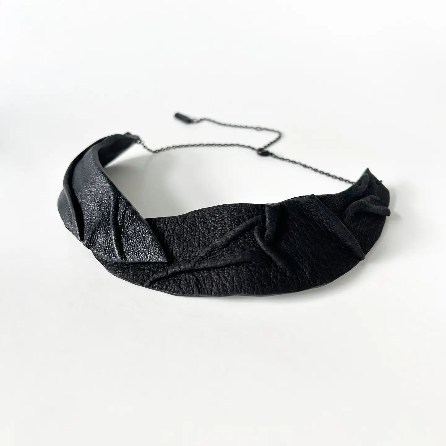 Sculptural Leather Necklace