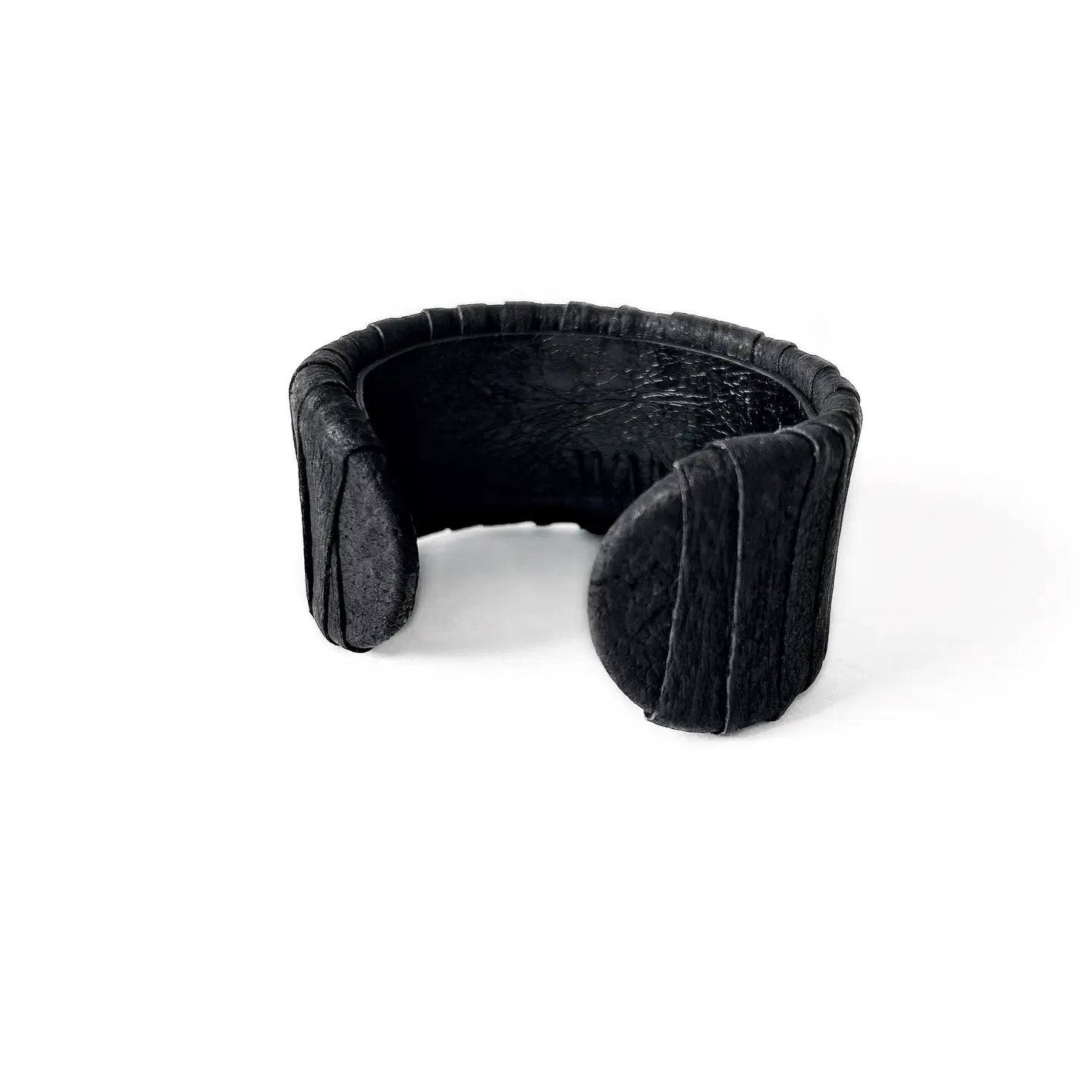 Leather Ridge Cuff Bracelet