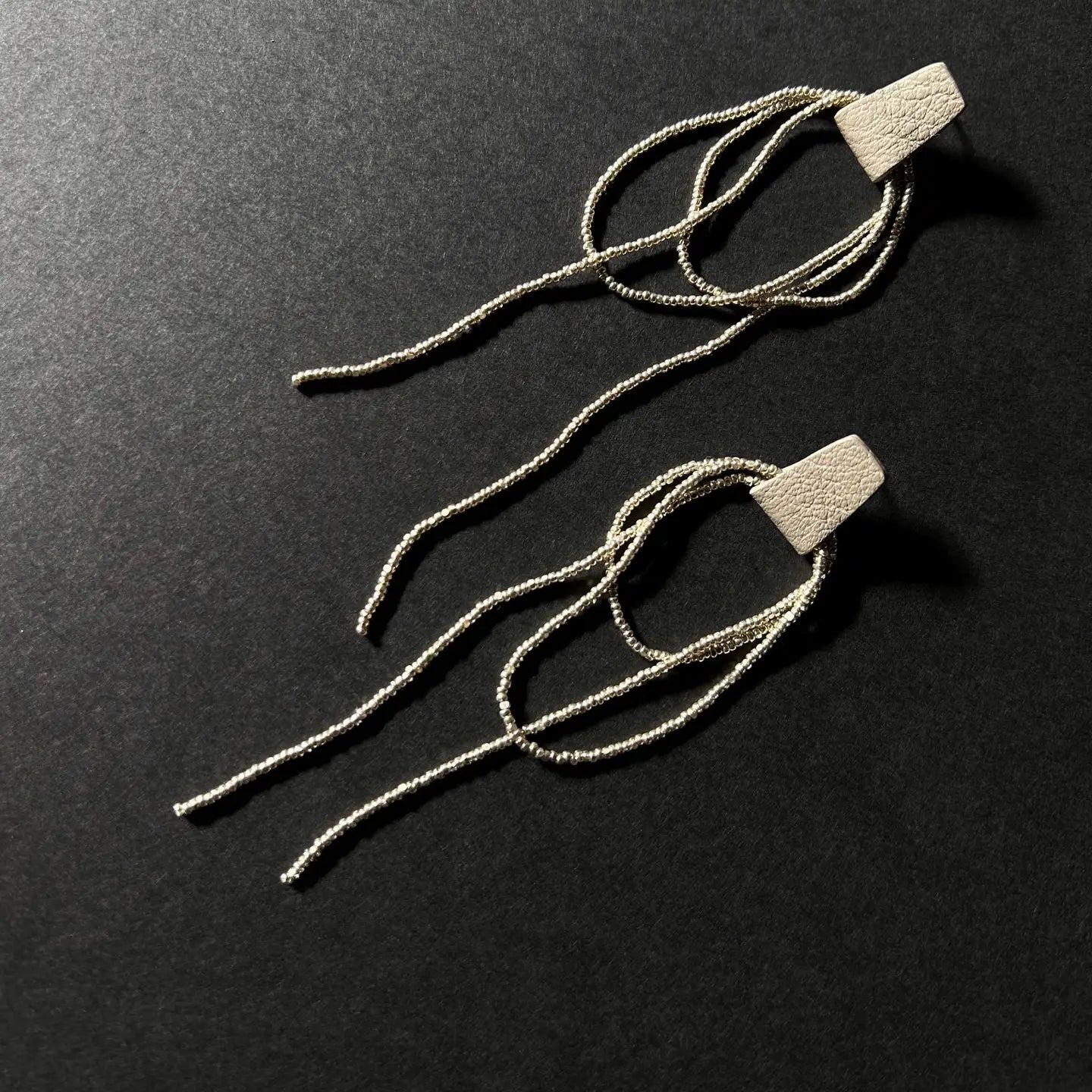 Bliss Beaded Dangle Leather Earrings
