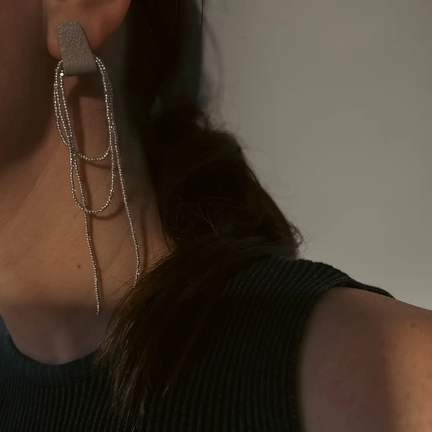 Bliss Beaded Dangle Leather Earrings