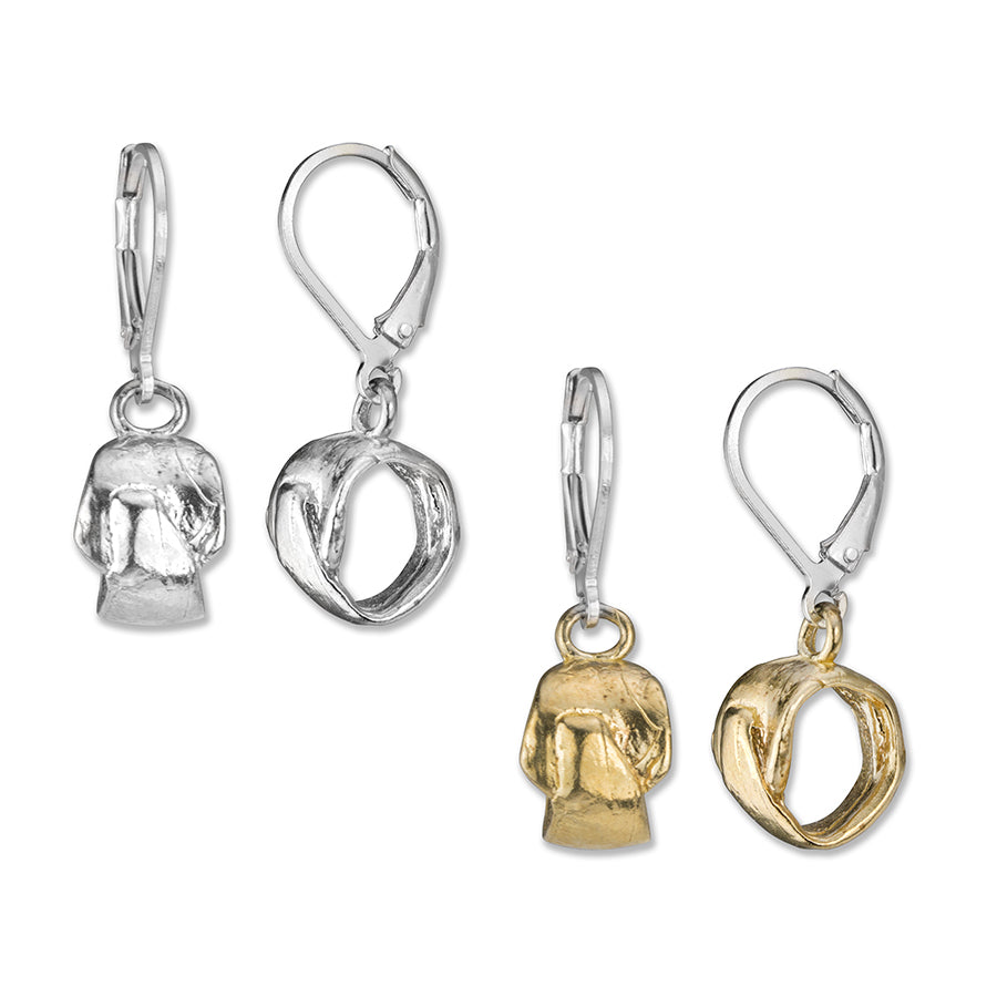 Organic Barrel Drop Earrings