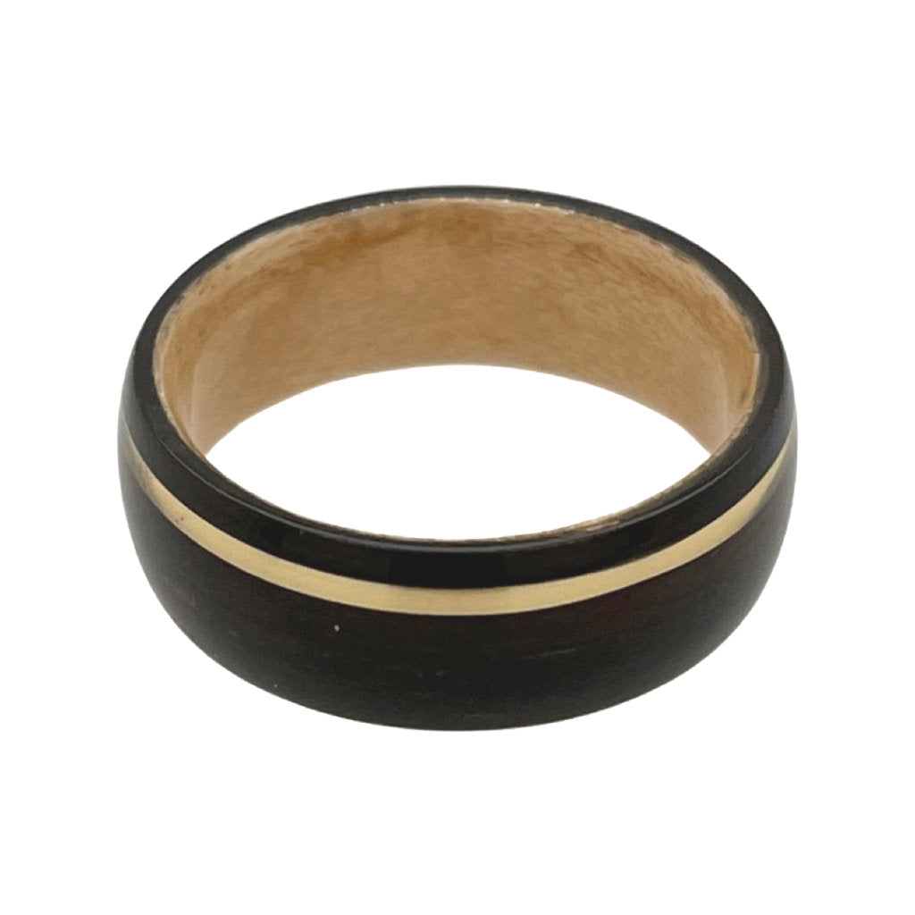 Ebony Birdseye Offset Ring