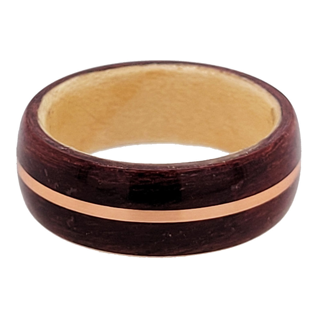 Birdseye Purple Heart Custom Ring