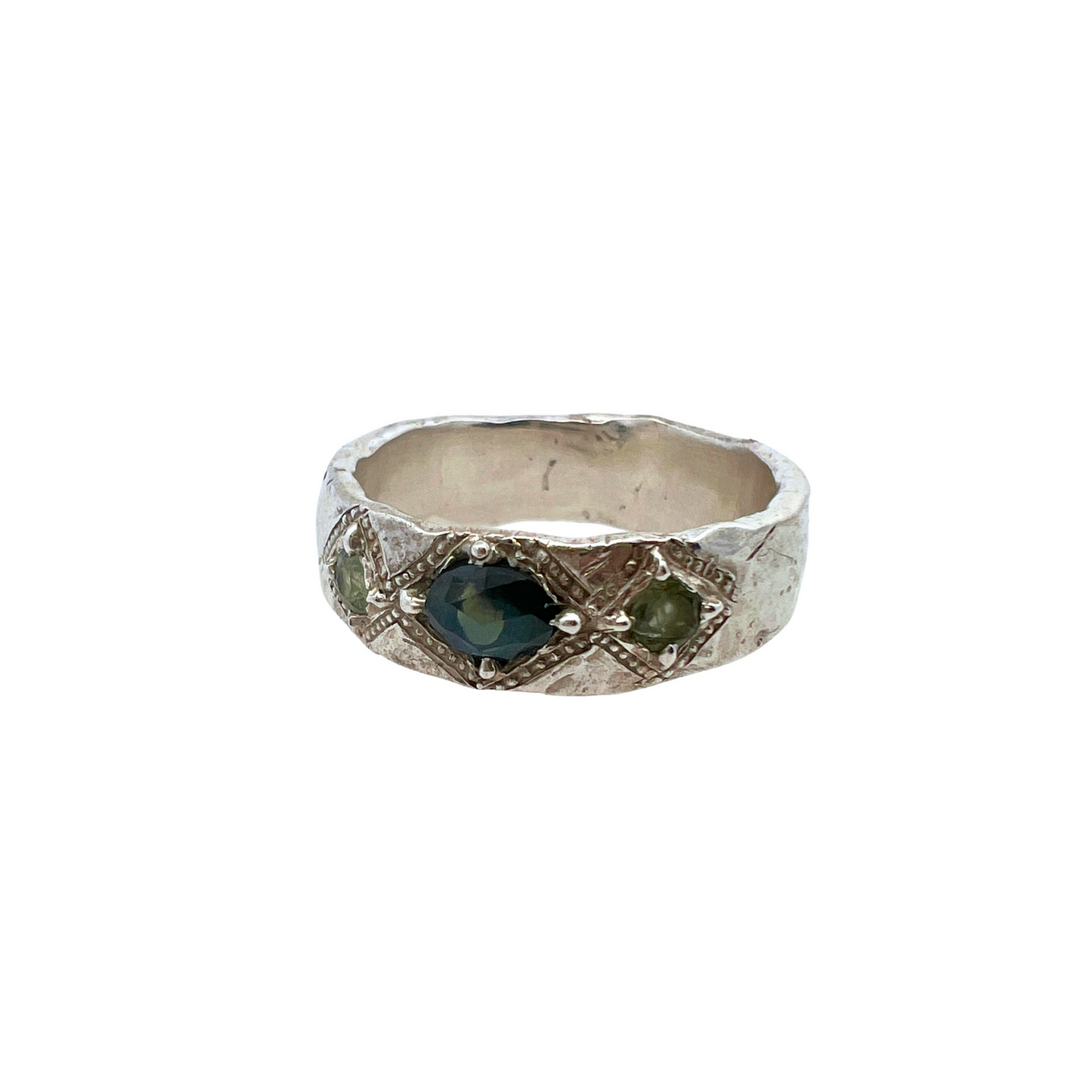 Silver Sapphire Band
