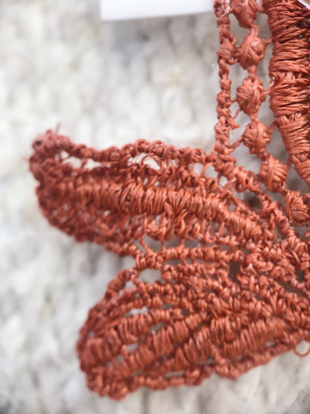 Floral Lace & Chain Earrings