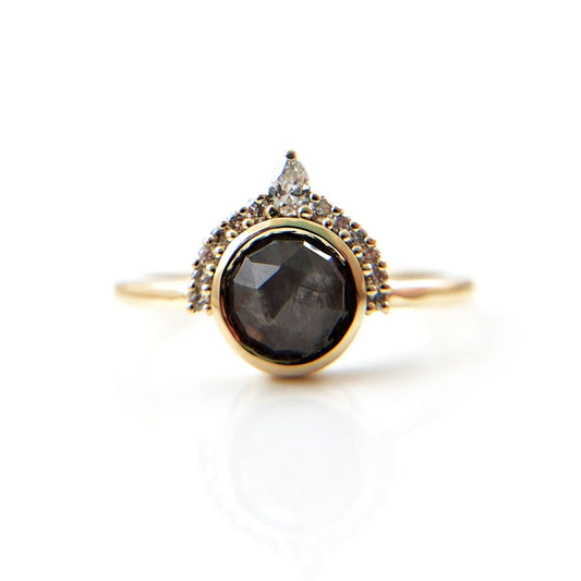 grey sapphire engagement ring