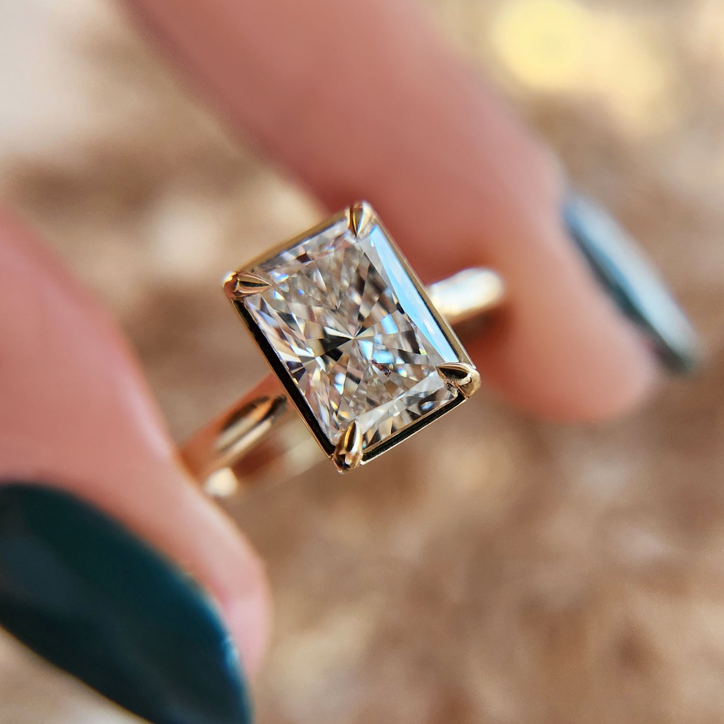 14k Yellow Solitaire with 1.72ct Lab-Grown Radiant-Cut Diamond