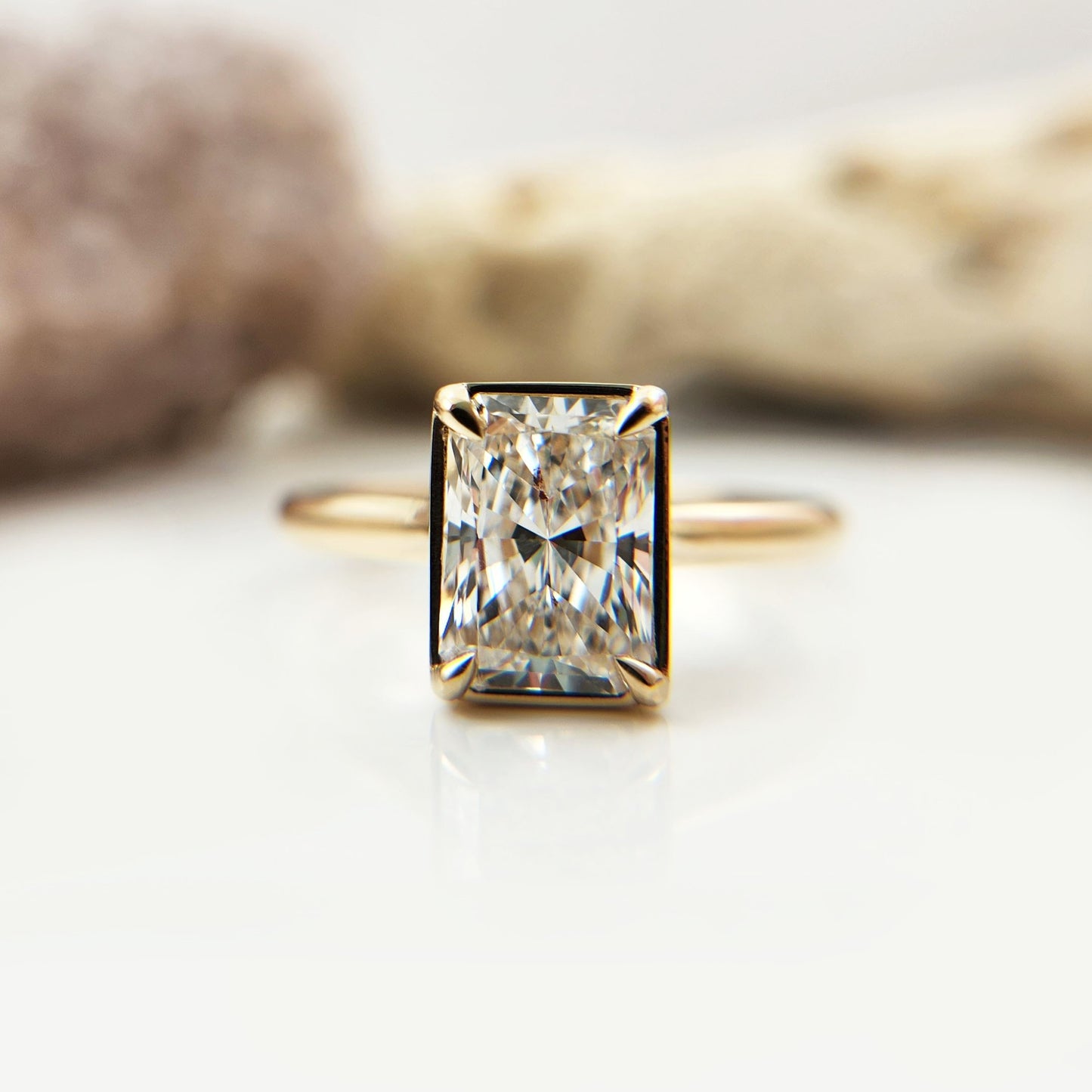 14k Yellow Solitaire with 1.72ct Lab-Grown Radiant-Cut Diamond