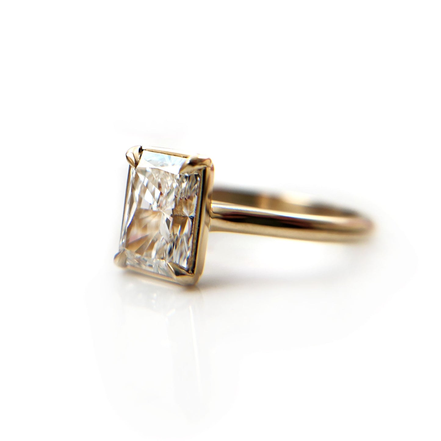 14k Yellow Solitaire with 1.72ct Lab-Grown Radiant-Cut Diamond