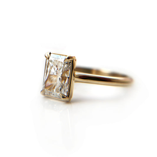 14k Yellow Solitaire with 1.72ct Lab-Grown Radiant-Cut Diamond