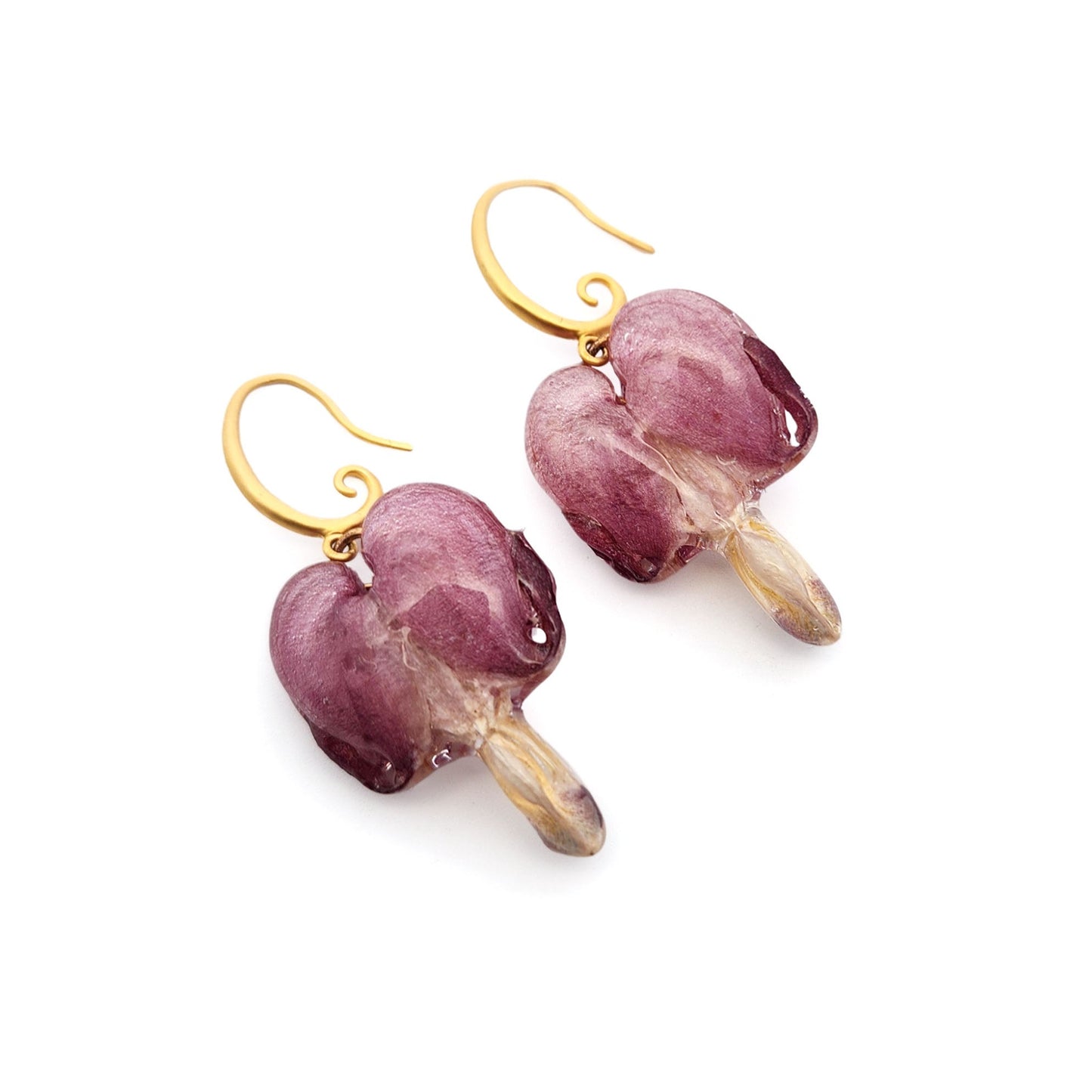 Bleeding Heart Flower Drop Earrings