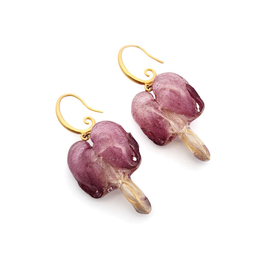 Bleeding Heart Flower Drop Earrings