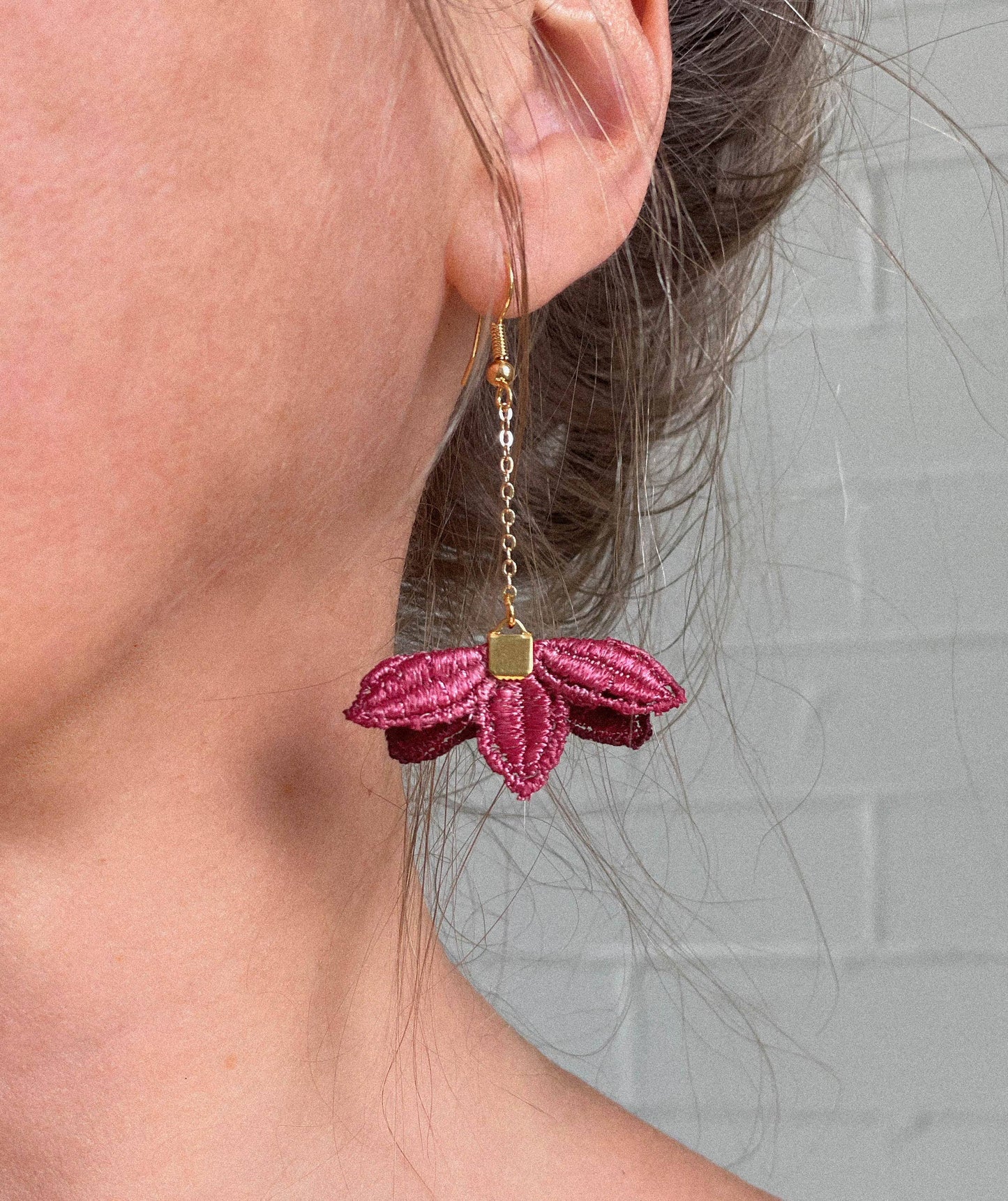 Evergreen Petalum Long Earrings