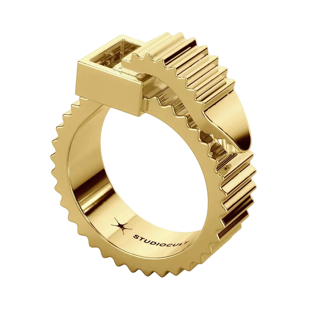Gold Zip Tie Ring