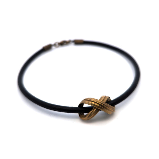 Brass & Leather Mitsuro Infinity Bracelet