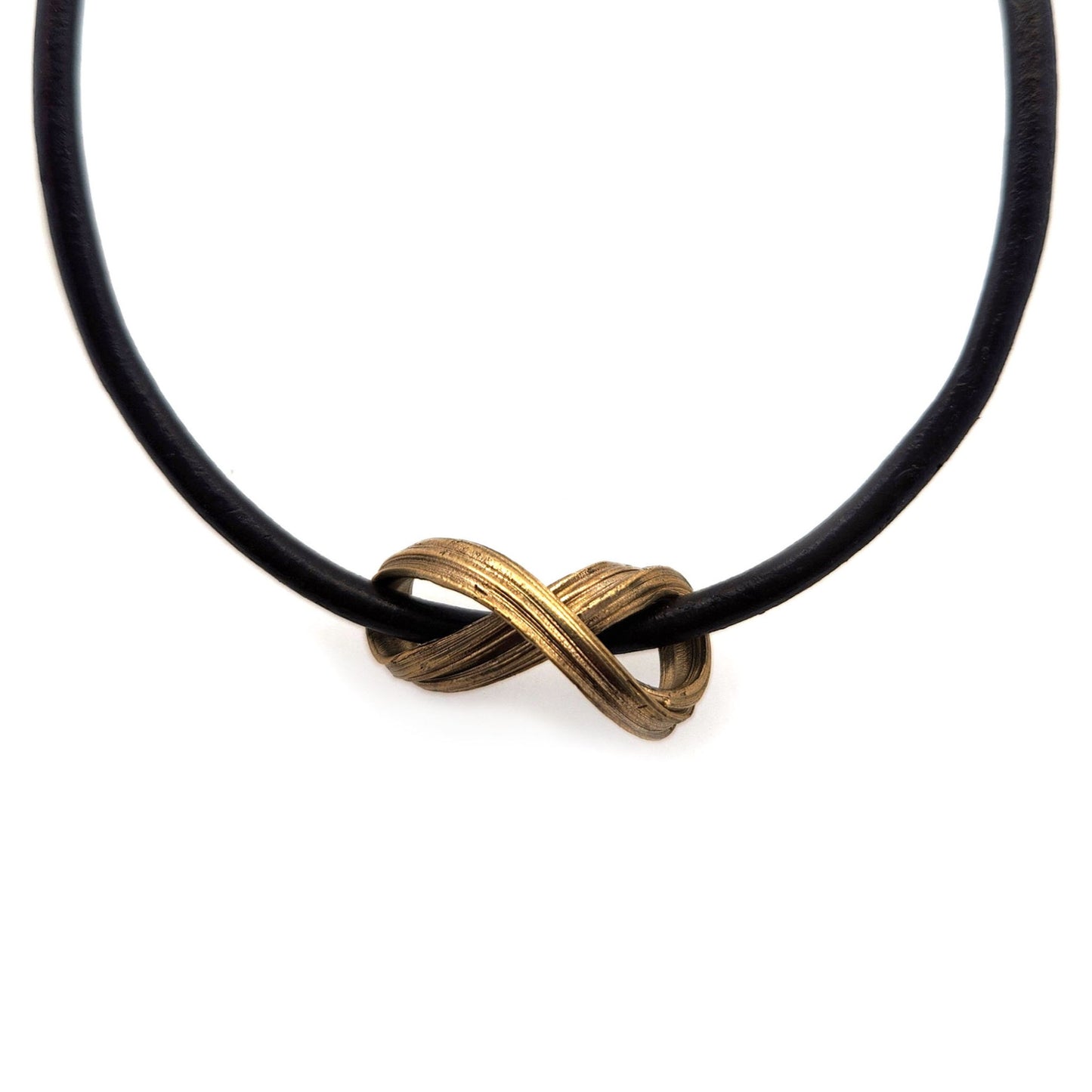Brass & Leather Mitsuro Infinity Necklace