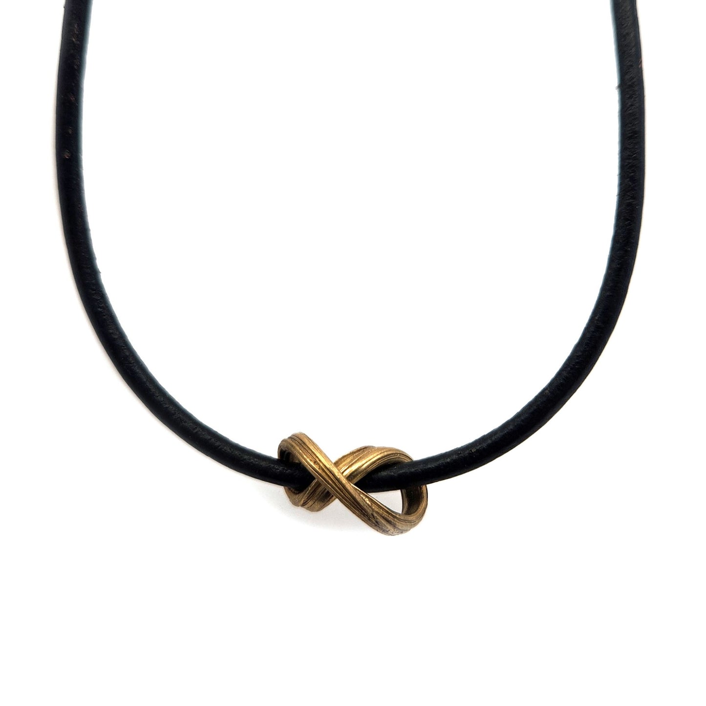 Brass & Leather Mitsuro Infinity Necklace