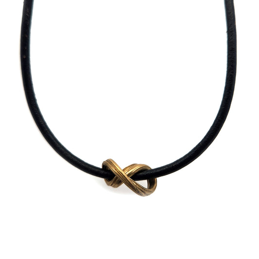 Brass & Leather Mitsuro Infinity Necklace
