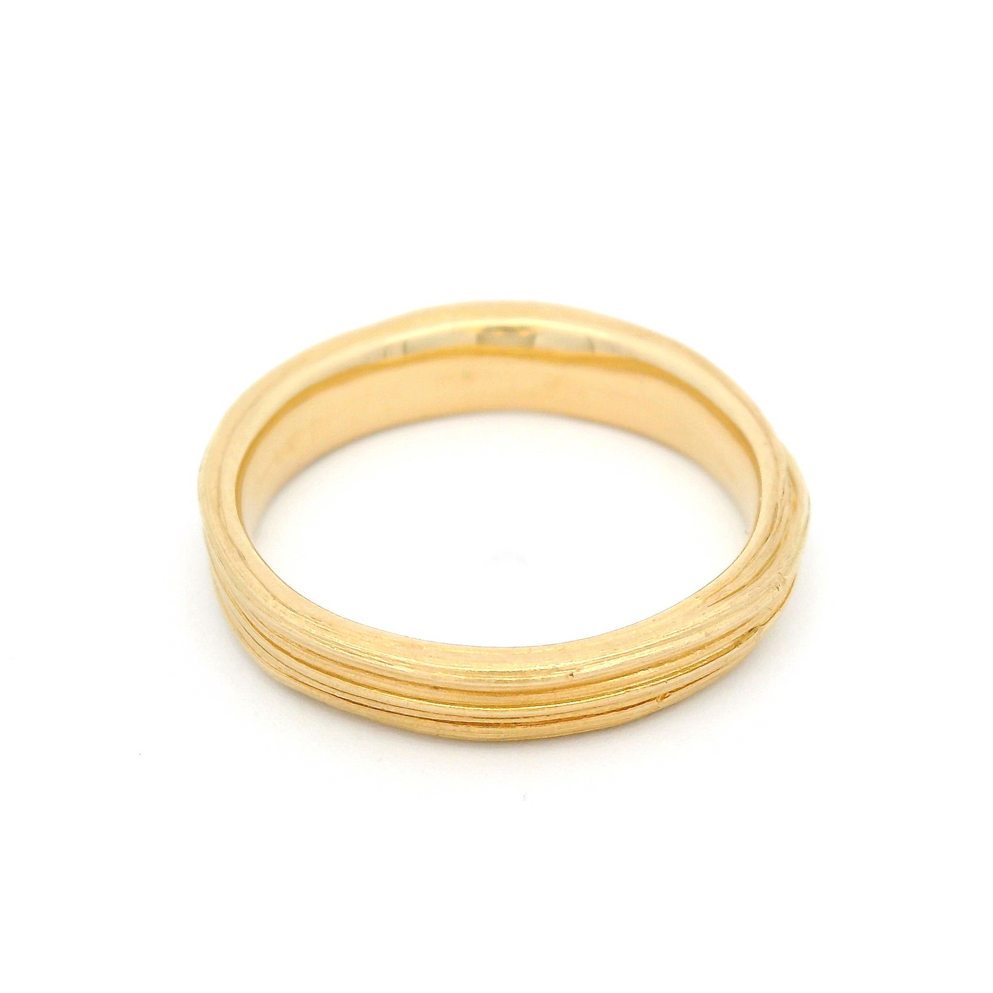 14k Yellow 3.5mm Wide Mitsuro Band
