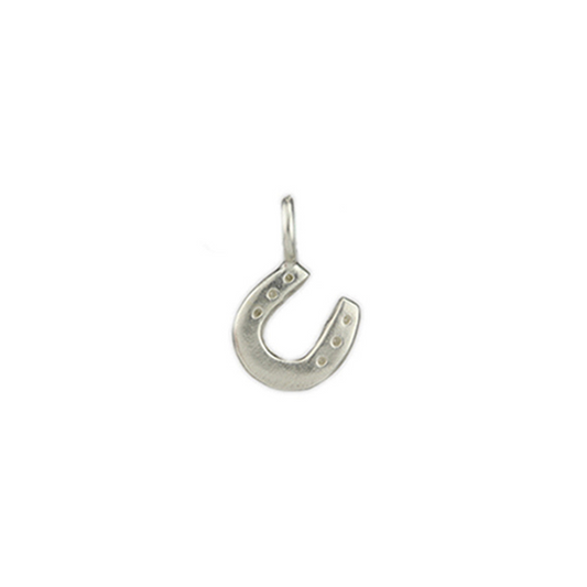 Tiny Silver Horseshoe Charm