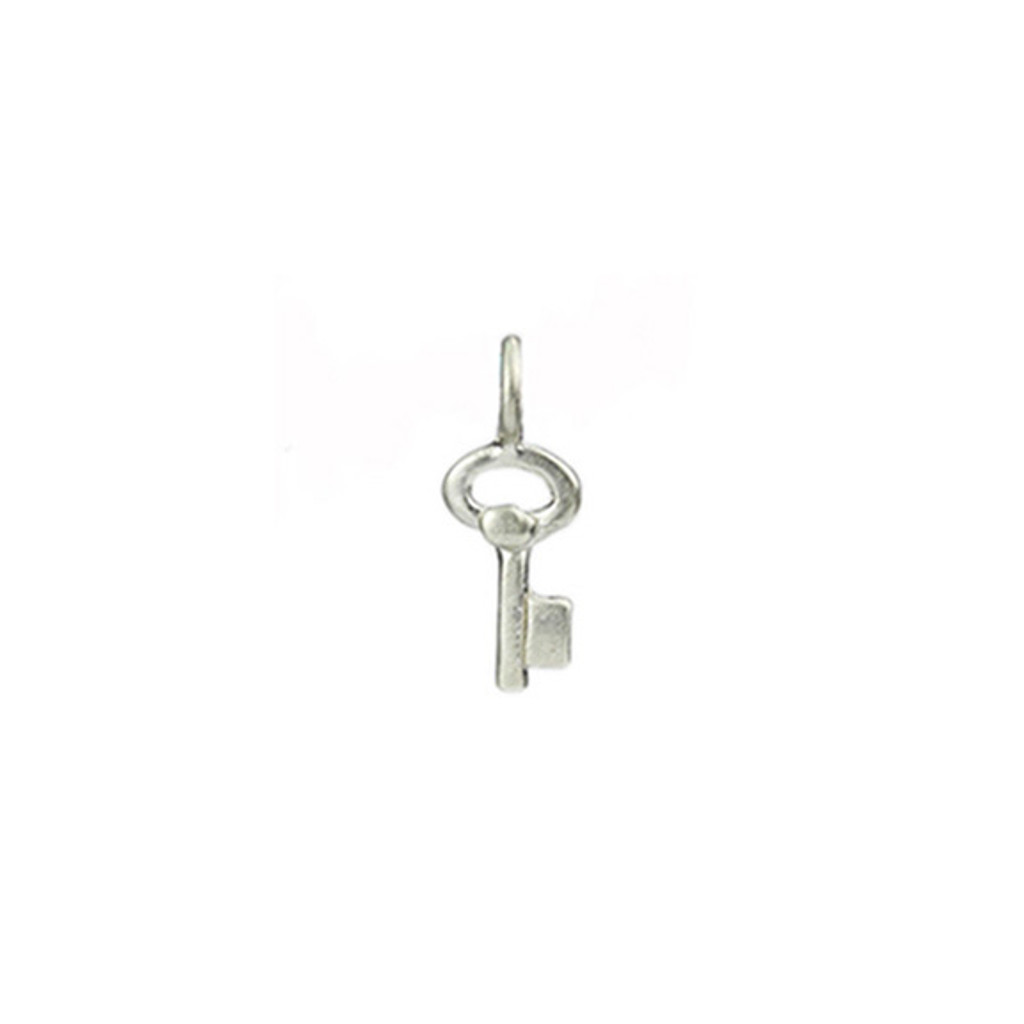 Tiny Silver Key Charm