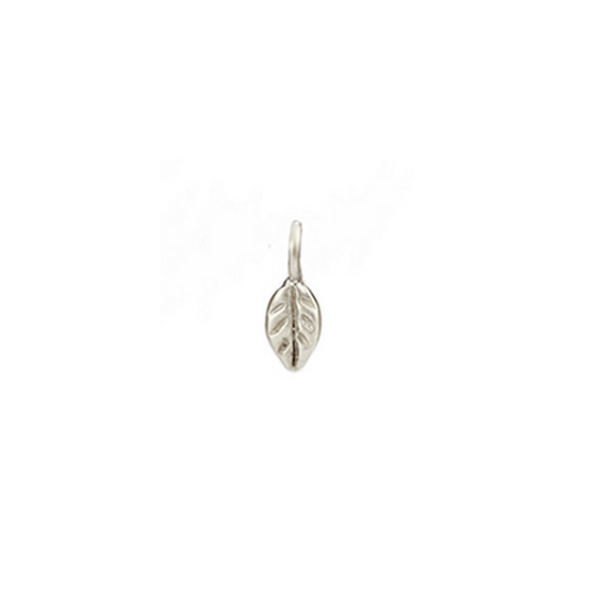 Tiny Silver Leaf Charm