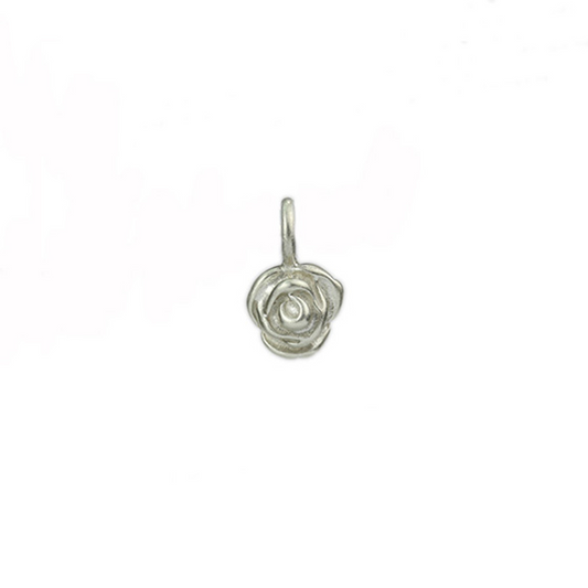 Tiny Silver Rose Charm