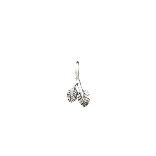 Tiny Silver Tea Leaf Charm