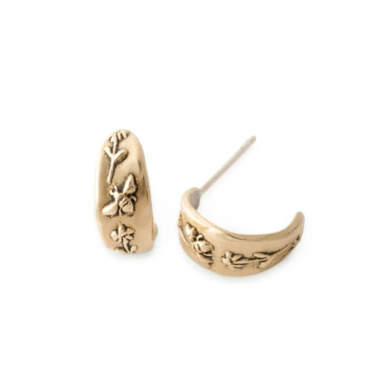 Bronze Bee Huggy Earring