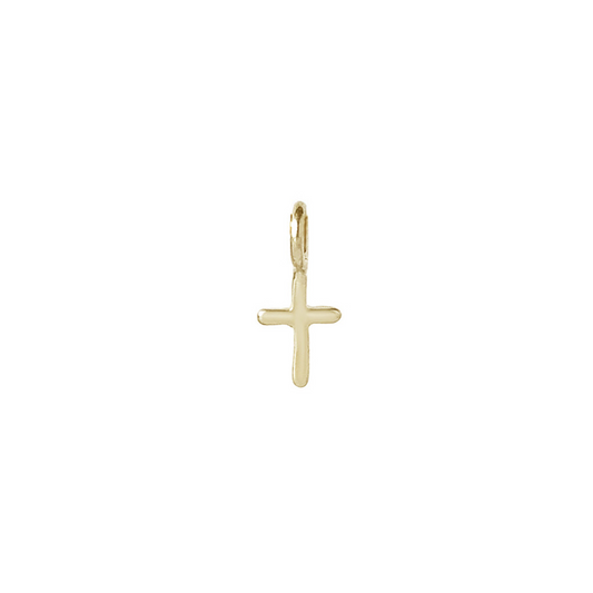 Tiny Bronze Cross Charm