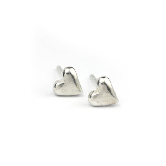 Sterling Silver Heart Stud Earrings