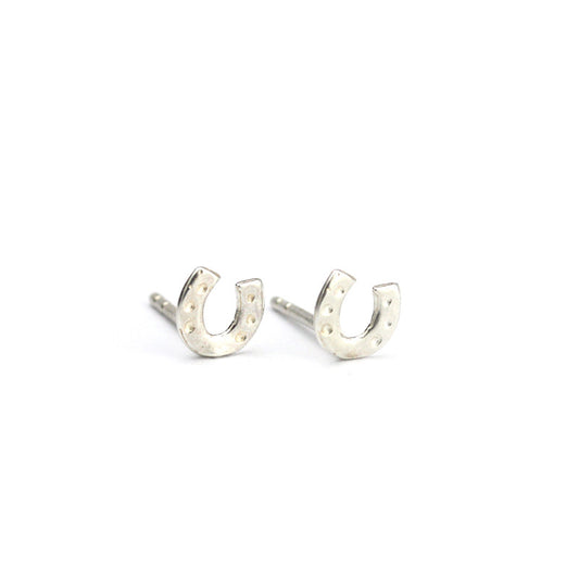 Sterling Silver Horseshoe Stud Earrings