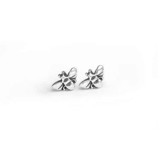 Sterling Silver Bee Stud Earrings