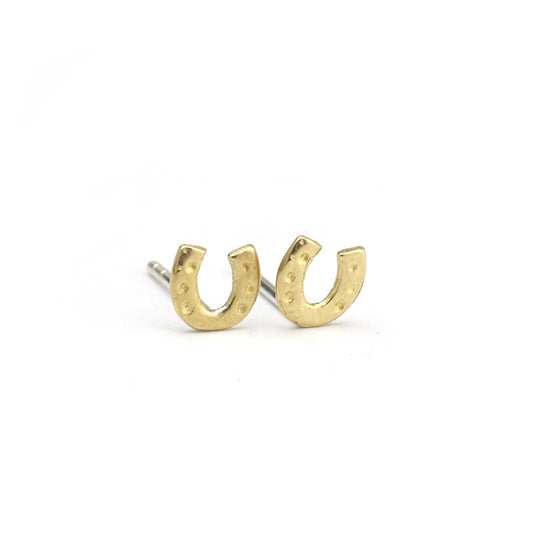 Bronze Horseshoe Stud Earrings