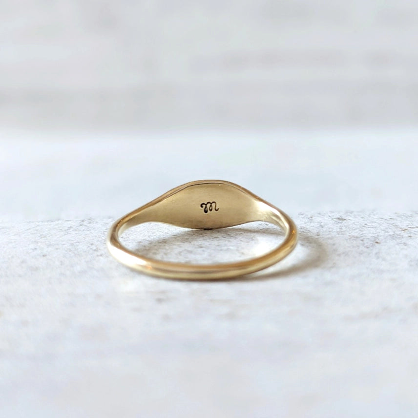 Bronze Snake Signet Ring